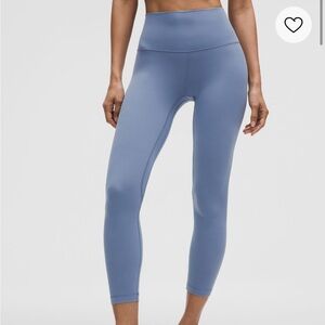 Washed Denim Blue High-Waisted Leggings Lululemon 28”